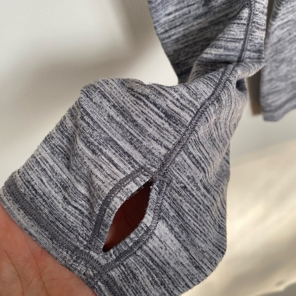 Lululemon Sweat Embrace Long Sleeve - Space Dye Camo Seal Grey Deep Coal - Picture 8 of 12